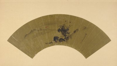 Flod och röd sol, Edo-period, tidigt 1800-tal. av Kano Isen