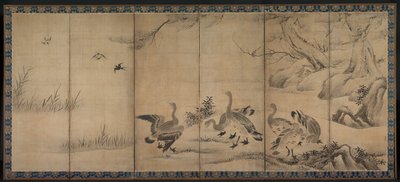 Vildgäss, sent 1500-tal-tidigt 1600-tal. av Kano Sanraku