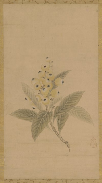 En gren av Medlars, Edo -perioden, 1600 -talet. av Kanō Tan’yū