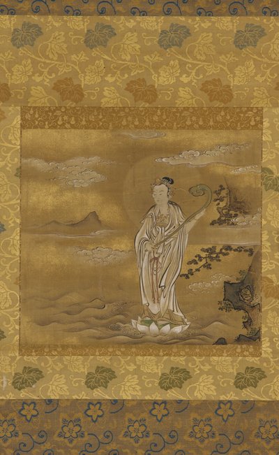 Bodhisattva korsar havet, Edo-perioden, 1600-talet. av Kanō Tan’yū