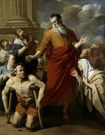 St Paul Healing the Cripple i Lystra av Karel Dujardin
