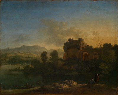 Sydligt landskap med ruin av Karel Dujardin