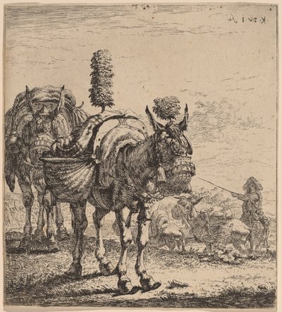 Två mulor av Karel Dujardin