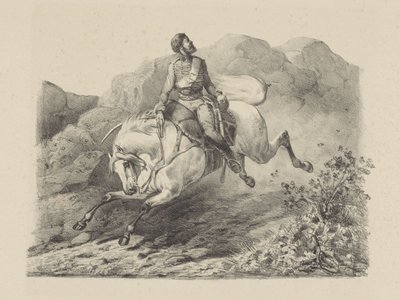 Flynde soldat till häst av Karel Frederik Bombled