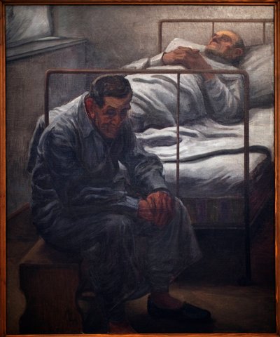 Sjukhus. Målning av Karel Myslbek (1874-1915), Olja på duk 1910. Tjeckisk konst 1900-talet. Veletrzni-palatset (mässpalatset), Prag (Tjeckien). av Karel Myslbek
