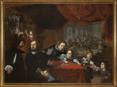 Dionysius Miseroni (1607-1661) och hans familj av Karel Škréta