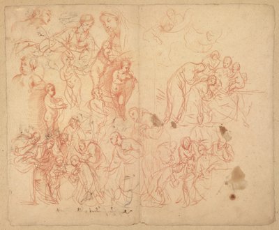 Figurstudier (recto); Figurstudier (verso) av Karel Škréta