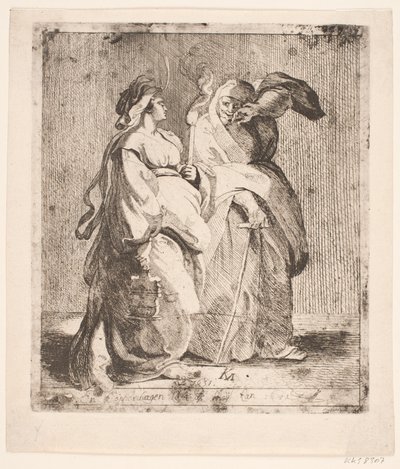 Judith med sin tjänare av Karel van III Mander