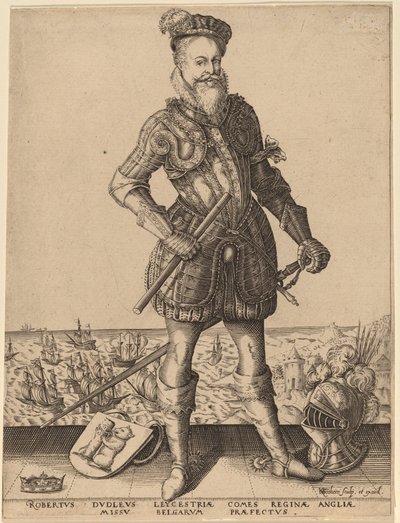 Robert Dudley, Earl of Leicester av Karel van Sichem after Christoffel