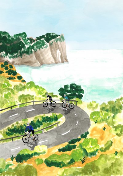 Cykeläventyr längs kusten av Karen Menzenbach