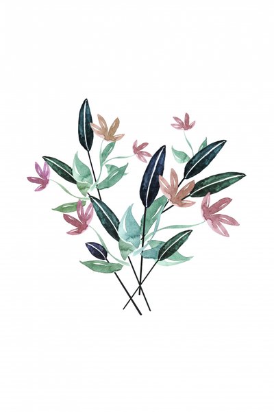 Fina blommor i akvarell av Karen Menzenbach