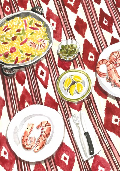 Spansk paella av Karen Menzenbach