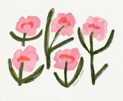 Moderna rosa blommor av Karin Lauria