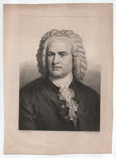 Johann Sebastian Bach (1685-1750) (ca. 1850, Gravur) von Karl & Andorff Friedrich August (1819-1875) Jager