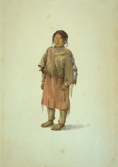 Blackfeet flicka av Karl Bodmer
