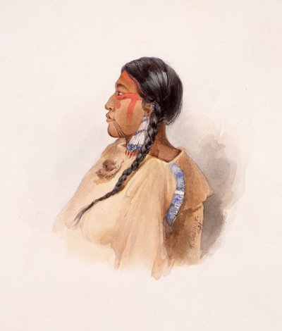 Cree kvinna av Karl Bodmer