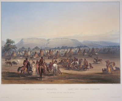 Peikannindianernas läger av Karl Bodmer