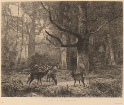 Fontainebleau-skogen av Karl Bodmer