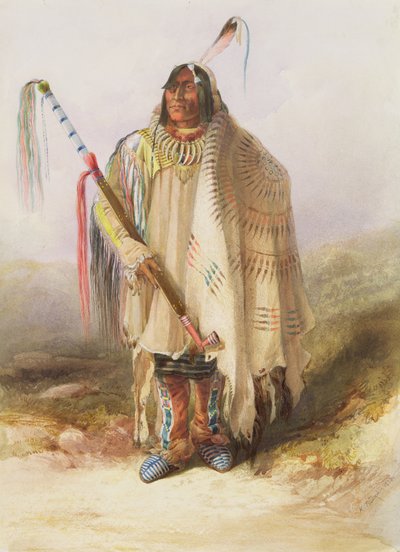 Pehriska-Ruhpa, Hidatsa-krigare av Karl Bodmer