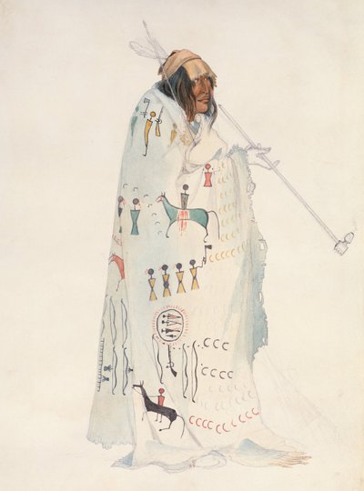 Piegan Blackfeet Man av Karl Bodmer
