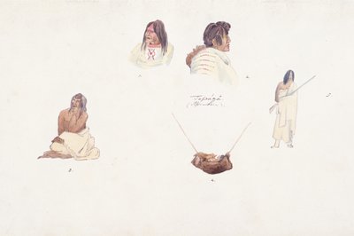 Oidentifierade figurer av Karl Bodmer
