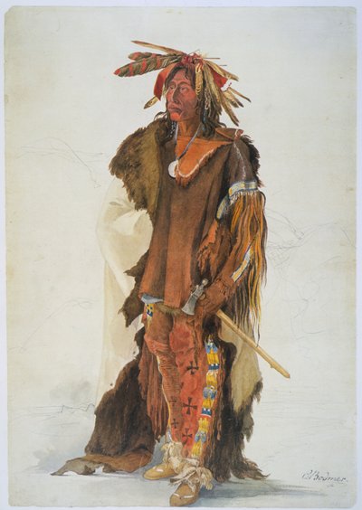 Wahk-ta-Ge-Li. En Sioux Warrior av Karl Bodmer