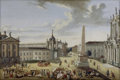 Alter Markt Potsdam - Utsikt över Schlossstraße av Karl Christian Wilhelm Baron