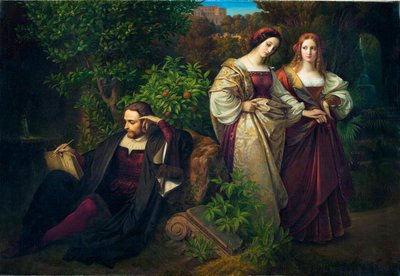 Torquato Tasso och de två Leonorerna av Karl Ferdinand Sohn