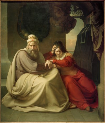 K.F.Lessing, Det sörjande kungaparet av Carl Friedrich Lessing