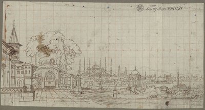 Utsikt över Konstantinopel av Karl Friedrich Schinkel
