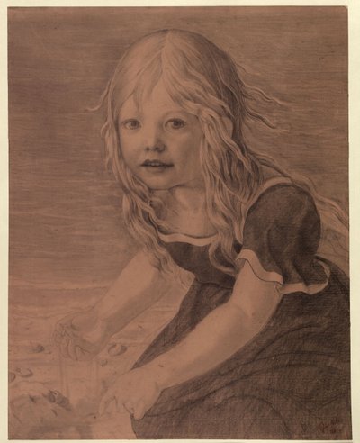 Porträtt av dottern Marie av Karl Friedrich Schinkel
