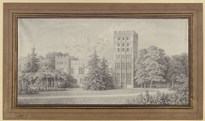 Berlin. Kavaljärhuset på Påfågelön. Vy av Karl Friedrich Schinkel