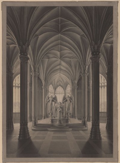 Berlin. Charlottenburgs slott, slottsparken, drottning Louises mausoleum. Interiör av Karl Friedrich Schinkel