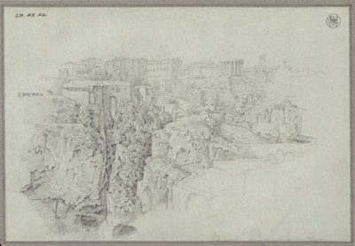 Utsikt över Tivoli över Anienes dalgång av Karl Friedrich Schinkel