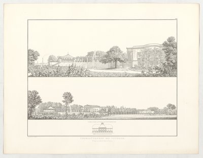Charlottenhof nära Potsdam, blad 111 ur serien ”Samling av arkitektoniska ritningar” av Karl Friedrich Schinkel