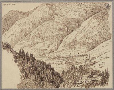 Gasteindalen med Wildbad av Karl Friedrich Schinkel