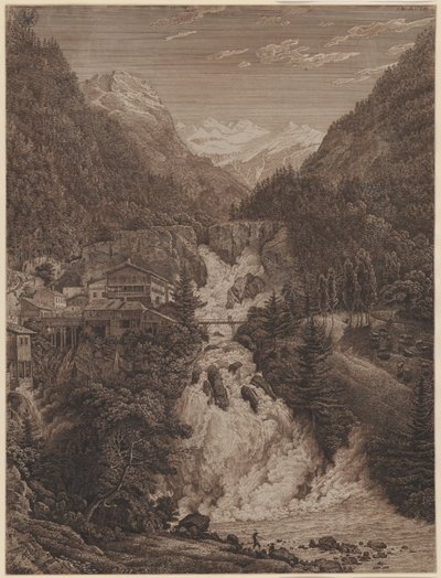 Vattenfallet vid Wildbad Gastein av Karl Friedrich Schinkel