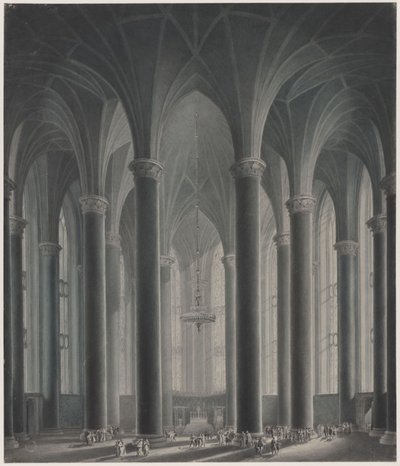 En furstes residens. Interiörvy av Karl Friedrich Schinkel