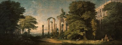 Gotisk klosterruin och trädgrupper av Karl Friedrich Schinkel