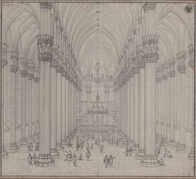 Interiör av Milanos domkyrka av Karl Friedrich Schinkel