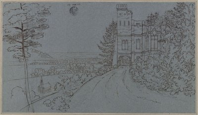 Köstritz. Konstgjord ruin i slottsparken (?) av Karl Friedrich Schinkel