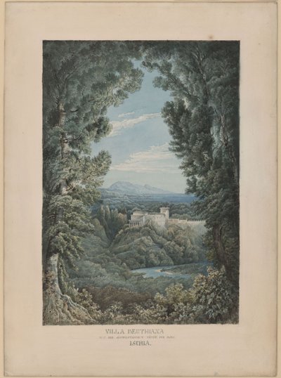 Villa Beuthiana på Ischia (Peter Christian Wilhelm Beuths framtida villa på Ischia) av Karl Friedrich Schinkel