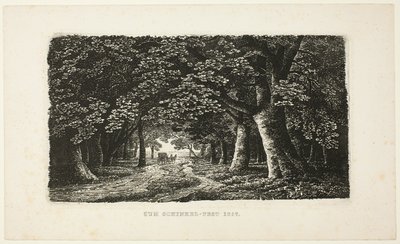 Skogsväg med en tränare av Karl Friedrich Schinkel