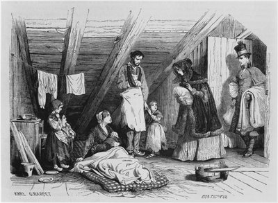 Besöker de fattiga, illustration från 