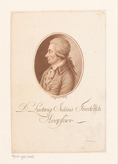 Porträtt av Ludwig Hopfner av Karl Goepfert