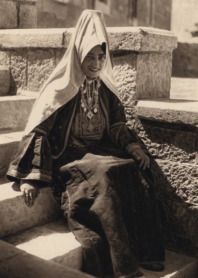 Betlehem, gift kvinna från Betlehem (s/v foto) av Karl Grober