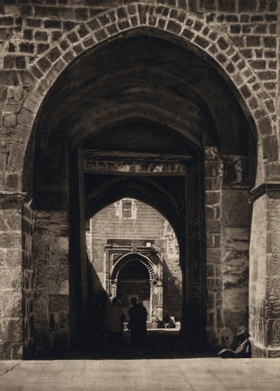 Jerusalem, ingången till tempelplatsen (s/v foto) av Karl Grober