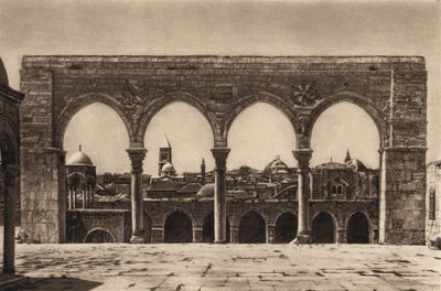 Jerusalem, tempelplatsen (s/v foto) av Karl Grober
