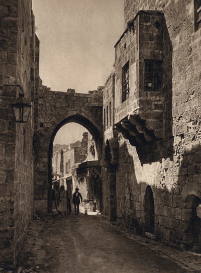 Jerusalem, gatubild (s/v foto) av Karl Grober
