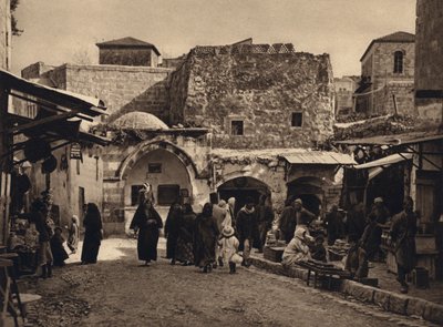 Jerusalem, gatubild (s/v foto) av Karl Grober
